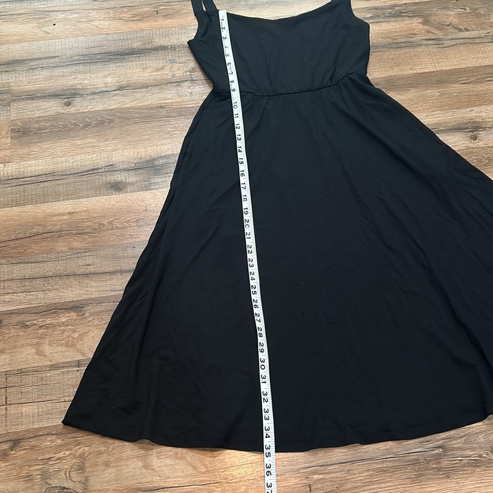 COBALT DISTRICT WOMENS SLEEVELES DRESS A- LINE BLACK STRECH PULL ON Sz M NEW - Picture 4 of 12